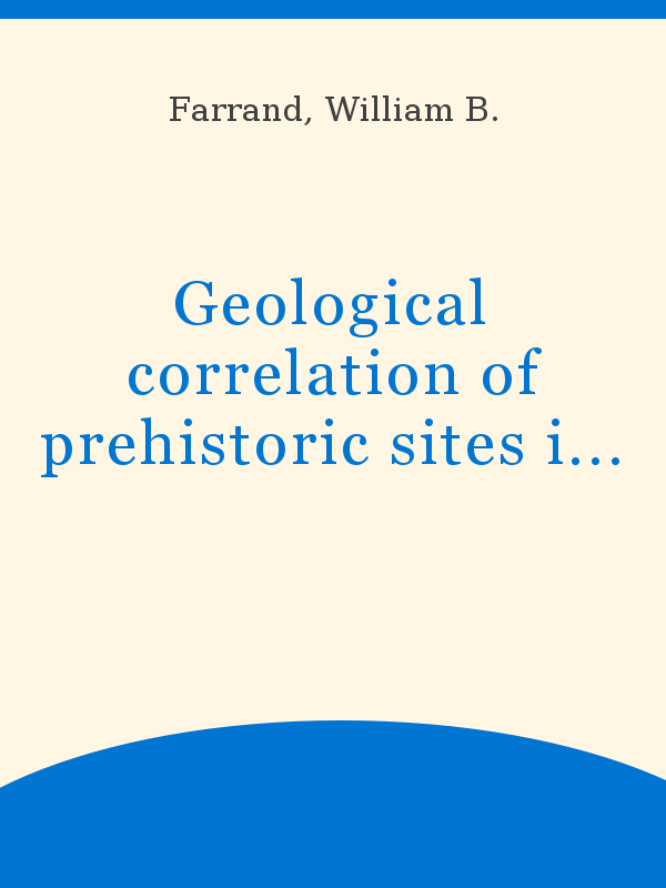 Geological correlation of prehistoric sites in the Levant