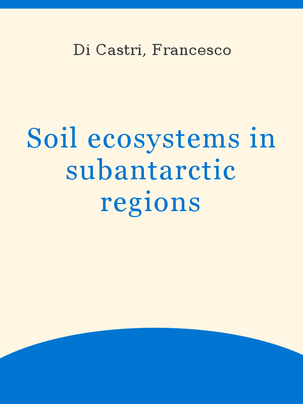 Soil Ecosystems In Subantarctic Regions, Solar System Rug 5 215 70 R1