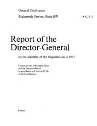 Report Of The Director General On The Activities Of The