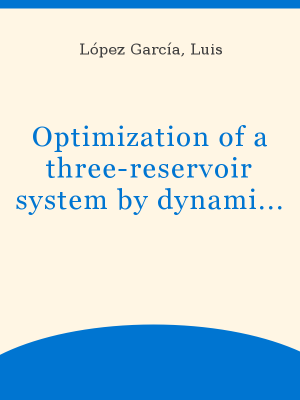 Optimization of a three-reservoir system by dynamic programming