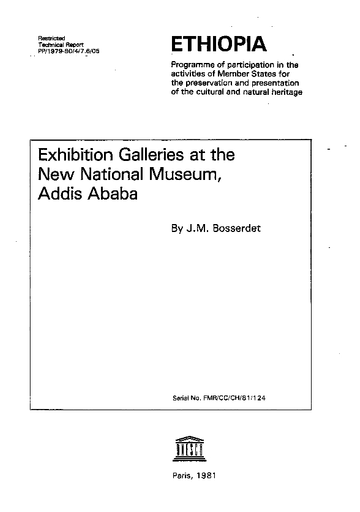 Exhibition galleries at the New National Museum, Addis Ababa: Ethiopia -  (mission)