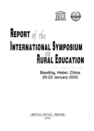 Report Of The International Symposium On Rural Education Baoding