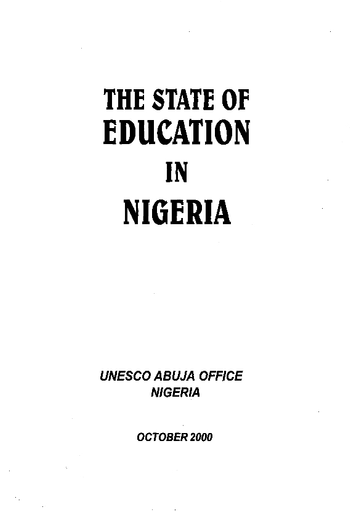 history of education in nigeria by fafunwa