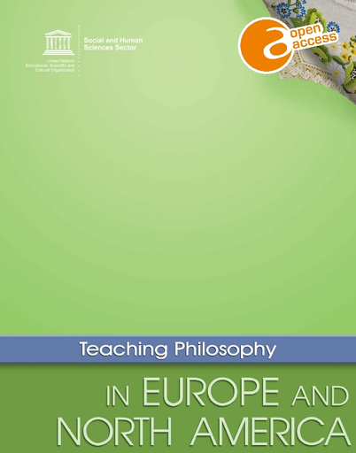 Teaching philosophy in Europe and North America