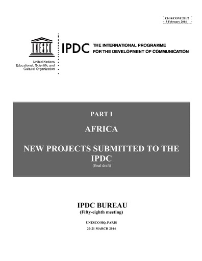 New projects submitted to the IPDC