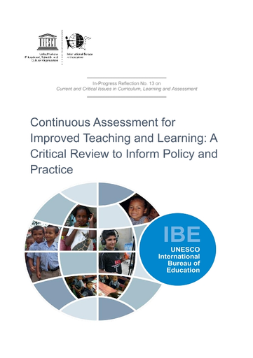 swear peppermint Reverberation Continuous assessment for improved teaching and learning: a critical review  to inform policy and practice