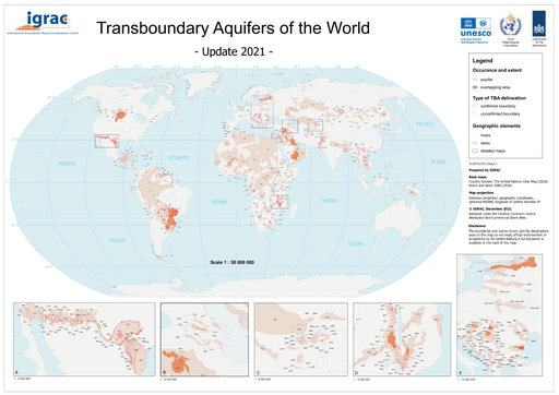 Transboundary aquifers of the world, update 2021