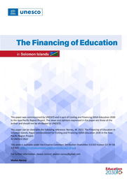 The financing of education in Solomon Islands