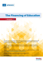 The financing of education in Mongolia