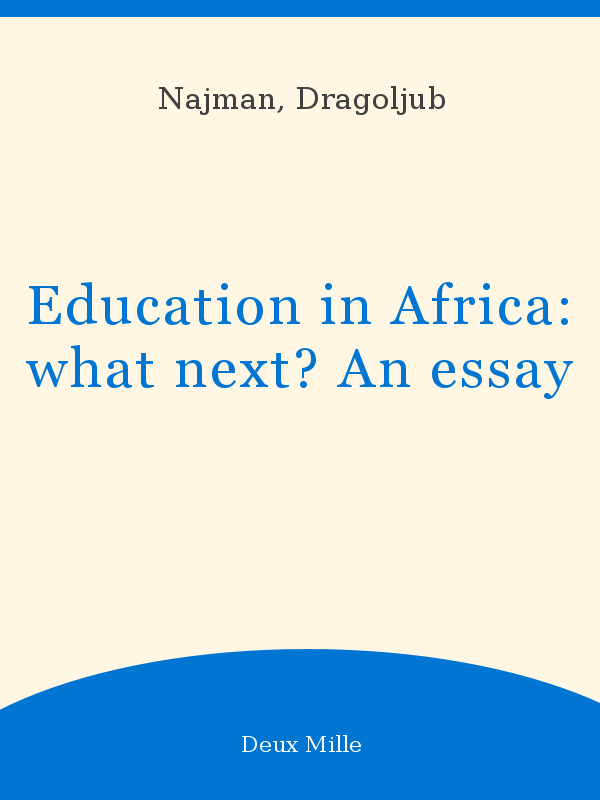 education in africa essay